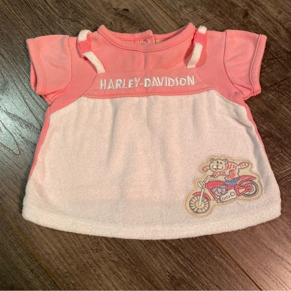 Vintage Harley Davidson baby shirt terry cloth